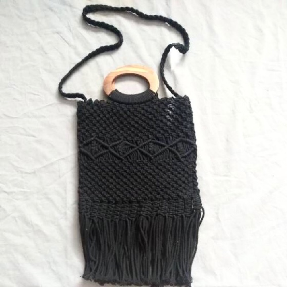 Danielle Nicole Macrame Handbag Purse - image 3